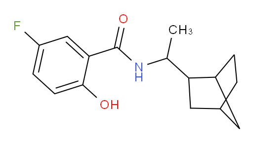 N-(1-(bicyclo[2.2.1]heptan-2-yl)ethyl)-5-fluoro-2-hydroxybenzamide