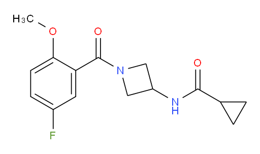 N-(1-(5-fluoro-2-methoxybenzoyl)azetidin-3-yl)cyclopropanecarboxamide