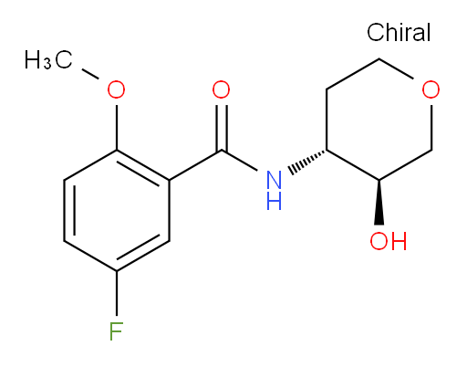 5-fluoro-N-((3S,4R)-3-hydroxytetrahydro-2H-pyran-4-yl)-2-methoxybenzamide