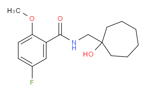 5-fluoro-N-((1-hydroxycycloheptyl)methyl)-2-methoxybenzamide