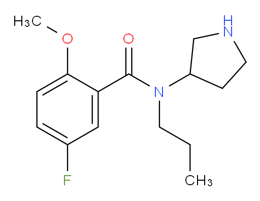 5-fluoro-2-methoxy-N-propyl-N-(pyrrolidin-3-yl)benzamide