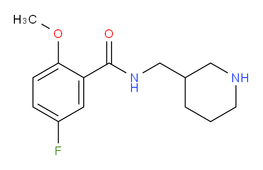 5-fluoro-2-methoxy-N-(piperidin-3-ylmethyl)benzamide