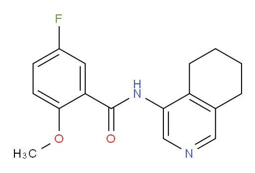 5-fluoro-2-methoxy-N-(5,6,7,8-tetrahydroisoquinolin-4-yl)benzamide