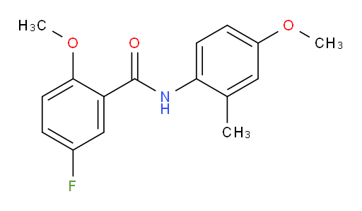 5-fluoro-2-methoxy-N-(4-methoxy-2-methylphenyl)benzamide