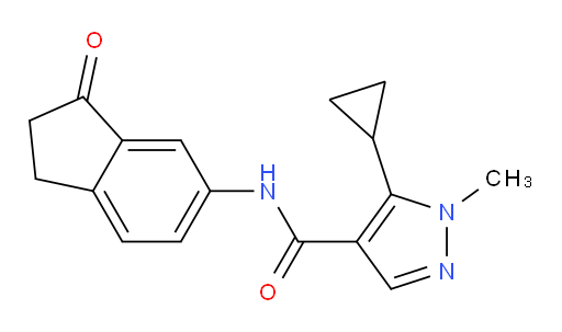 5-cyclopropyl-1-methyl-N-(3-oxo-2,3-dihydro-1H-inden-5-yl)-1H-pyrazole-4-carboxamide
