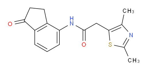 2-(2,4-dimethylthiazol-5-yl)-N-(1-oxo-2,3-dihydro-1H-inden-4-yl)acetamide