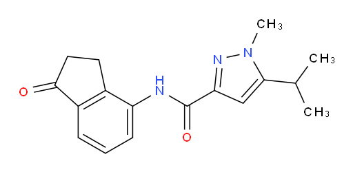 5-isopropyl-1-methyl-N-(1-oxo-2,3-dihydro-1H-inden-4-yl)-1H-pyrazole-3-carboxamide