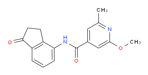 2-methoxy-6-methyl-N-(1-oxo-2,3-dihydro-1H-inden-4-yl)isonicotinamide