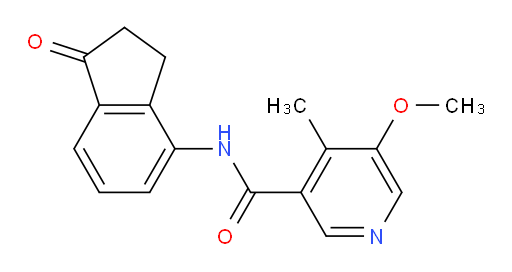 5-methoxy-4-methyl-N-(1-oxo-2,3-dihydro-1H-inden-4-yl)nicotinamide
