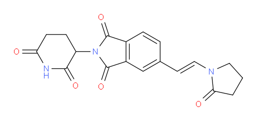 (E)-2-(2,6-dioxopiperidin-3-yl)-5-(2-(2-oxopyrrolidin-1-yl)vinyl)isoindoline-1,3-dione