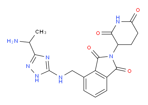4-(((3-(1-aminoethyl)-1H-1,2,4-triazol-5-yl)amino)methyl)-2-(2,6-dioxopiperidin-3-yl)isoindoline-1,3-dione