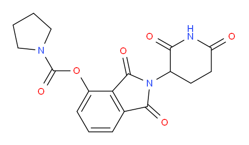 2-(2,6-dioxopiperidin-3-yl)-1,3-dioxoisoindolin-4-yl pyrrolidine-1-carboxylate