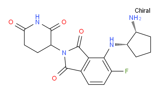 4-(((1S,2R)-2-aminocyclopentyl)amino)-2-(2,6-dioxopiperidin-3-yl)-5-fluoroisoindoline-1,3-dione