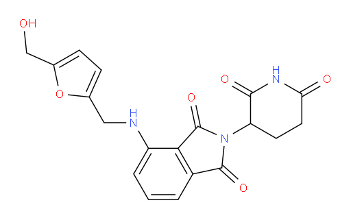 2-(2,6-dioxopiperidin-3-yl)-4-(((5-(hydroxymethyl)furan-2-yl)methyl)amino)isoindoline-1,3-dione