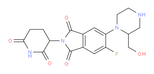 2-(2,6-dioxopiperidin-3-yl)-5-fluoro-6-(2-(hydroxymethyl)piperazin-1-yl)isoindoline-1,3-dione