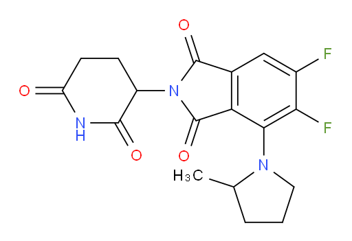 2-(2,6-dioxopiperidin-3-yl)-5,6-difluoro-4-(2-methylpyrrolidin-1-yl)isoindoline-1,3-dione