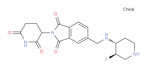 2-(2,6-dioxopiperidin-3-yl)-5-((((3R,4R)-3-fluoropiperidin-4-yl)amino)methyl)isoindoline-1,3-dione