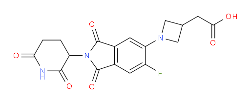 2-(1-(2-(2,6-dioxopiperidin-3-yl)-6-fluoro-1,3-dioxoisoindolin-5-yl)azetidin-3-yl)acetic acid