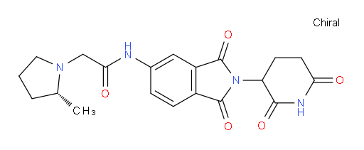 N-(2-(2,6-dioxopiperidin-3-yl)-1,3-dioxoisoindolin-5-yl)-2-((R)-2-methylpyrrolidin-1-yl)acetamide