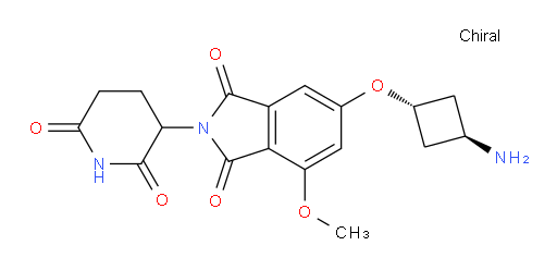 6-((1r,3r)-3-aminocyclobutoxy)-2-(2,6-dioxopiperidin-3-yl)-4-methoxyisoindoline-1,3-dione