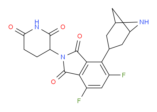 4-(6-azabicyclo[3.1.1]heptan-3-yl)-2-(2,6-dioxopiperidin-3-yl)-5,7-difluoroisoindoline-1,3-dione