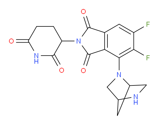 4-(2,5-diazabicyclo[2.2.1]heptan-2-yl)-2-(2,6-dioxopiperidin-3-yl)-5,6-difluoroisoindoline-1,3-dione