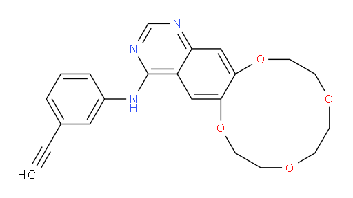 N-(3-ethynylphenyl)-7,8,10,11,13,14-hexahydro-[1,4,7,10]tetraoxacyclododecino[2,3-g]quinazolin-4-amine
