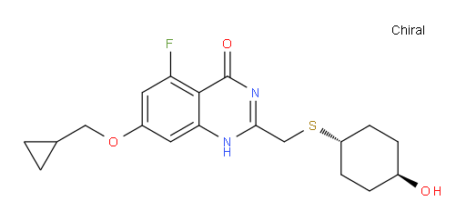 7-(Cyclopropylmethoxy)-5-fluoro-2-[[(trans-4-hydroxycyclohexyl)thio]methyl]-4(3H)-quinazolinone