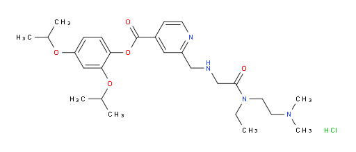 2,4-diisopropoxyphenyl 2-(((2-((2-(dimethylamino)ethyl)(ethyl)amino)-2-oxoethyl)amino)methyl)isonicotinate hydrochloride