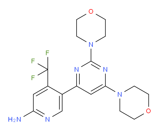 5-(2,6-di-morpholin-4-ylpyrimidin-4-yl)-4-((trifluoromethyl))-pyridin-2-amine