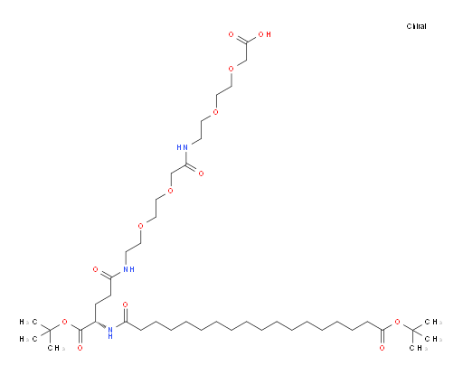 (S)-22-(tert-butoxycarbonyl)-43,43-dimethyl-10,19,24,41-tetraoxo-3,6,12,15,42-pentaoxa-9,18,23-triazatetratetracontan-1-oic acid