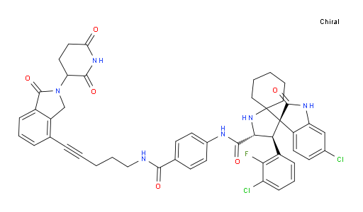 (3′R,4′S,5′R)-6′′-Chloro-4′-(3-chloro-2-fluorophenyl)-N-[4-[[[5-[2-(2,6-dioxo-3-piperidinyl)-2,3-dihydro-1-oxo-1H-isoindol-4-yl]-4-pentyn-1-yl]amino]carbonyl]phenyl]-1′′,2′′-dihydro-2′′-oxodispiro[cyclohexane-1,2′-pyrrolidine-3′,3′′-[3H]indole]-5′-carboxamide