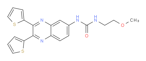 1-(2,3-di(thiophen-2-yl)quinoxalin-6-yl)-3-(2-methoxyethyl)urea