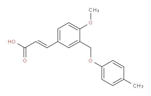 (2E)-3-{4-methoxy-3-[(4-methylphenoxy)methyl]phenyl}prop-2-enoic acid