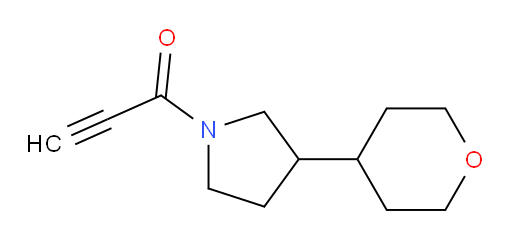 1-[3-(oxan-4-yl)pyrrolidin-1-yl]prop-2-yn-1-one
