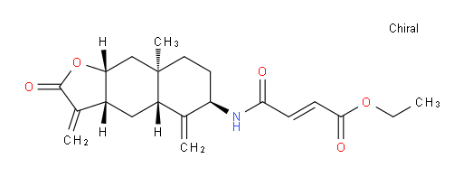 (E)-ethyl 4-(((3aR,4aR,6R,8aR,9aR)-8a-methyl-3,5-dimethylene-2-oxododecahydronaphtho[2,3-b]furan-6-yl)amino)-4-oxobut-2-enoate
