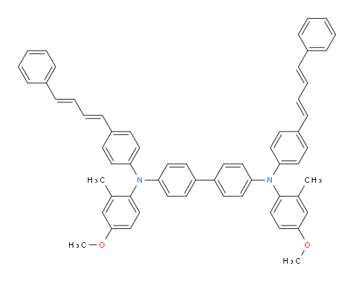 N4,N4'-bis(4-methoxy-2-methylphenyl)-N4,N4'-bis(4-((1E,3E)-4-phenylbuta-1,3-dien-1-yl)phenyl)-[1,1'-biphenyl]-4,4'-diamine