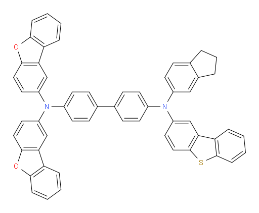 N4,N4-bis(dibenzo[b,d]furan-2-yl)-N4'-(dibenzo[b,d]thiophen-2-yl)-N4'-(2,3-dihydro-1H-inden-5-yl)-[1,1'-biphenyl]-4,4'-diamine