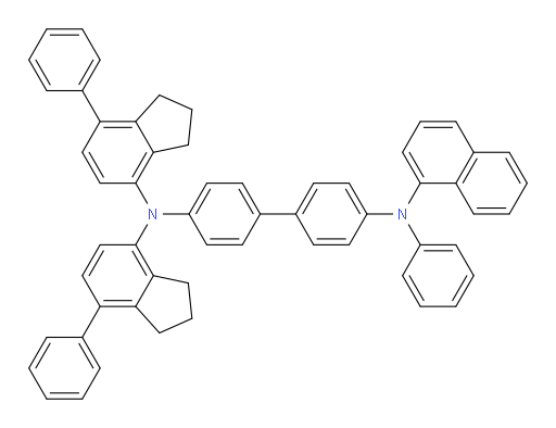 N4-(naphthalen-1-yl)-N4-phenyl-N4',N4'-bis(7-phenyl-2,3-dihydro-1H-inden-4-yl)-[1,1'-biphenyl]-4,4'-diamine