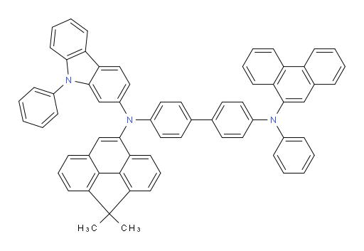 N4-(4,4-dimethyl-4H-cyclopenta[def]phenanthren-8-yl)-N4'-(phenanthren-9-yl)-N4'-phenyl-N4-(9-phenyl-9H-carbazol-2-yl)-[1,1'-biphenyl]-4,4'-diamine