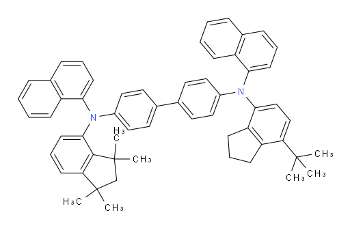 N4-(7-(tert-butyl)-2,3-dihydro-1H-inden-4-yl)-N4,N4'-di(naphthalen-1-yl)-N4'-(1,1,3,3-tetramethyl-2,3-dihydro-1H-inden-4-yl)-[1,1'-biphenyl]-4,4'-diamine
