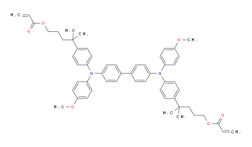 (([1,1'-biphenyl]-4,4'-diylbis((4-methoxyphenyl)azanediyl))bis(4,1-phenylene))bis(4-methylpentane-4,1-diyl) diacrylate