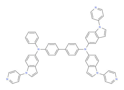 N4-phenyl-N4,N4',N4'-tris(1-(pyridin-4-yl)-1H-indol-5-yl)-[1,1'-biphenyl]-4,4'-diamine