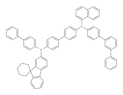 N4-([1,1'-biphenyl]-4-yl)-N4'-([1,1':3',1''-terphenyl]-4-yl)-N4'-(naphthalen-1-yl)-N4-(spiro[cyclohexane-1,9'-fluoren]-2'-yl)-[1,1'-biphenyl]-4,4'-diamine