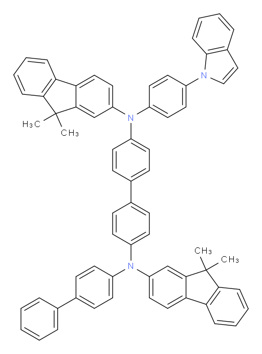 N4-(4-(1H-indol-1-yl)phenyl)-N4'-([1,1'-biphenyl]-4-yl)-N4,N4'-bis(9,9-dimethyl-9H-fluoren-2-yl)-[1,1'-biphenyl]-4,4'-diamine