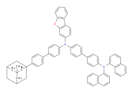 N4-(dibenzo[b,d]furan-3-yl)-N4-(4'-(3-methyladamantan-1-yl)-[1,1'-biphenyl]-4-yl)-N4',N4'-di(naphthalen-1-yl)-[1,1'-biphenyl]-4,4'-diamine