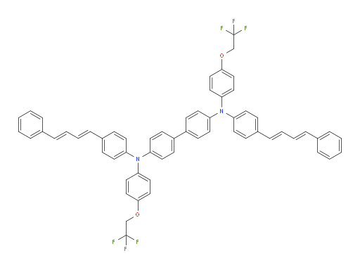 N4,N4'-bis(4-((1E,3E)-4-phenylbuta-1,3-dien-1-yl)phenyl)-N4,N4'-bis(4-(2,2,2-trifluoroethoxy)phenyl)-[1,1'-biphenyl]-4,4'-diamine