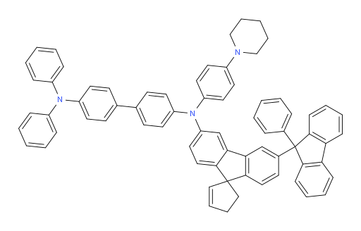 N4,N4-diphenyl-N4'-(3'-(9-phenyl-9H-fluoren-9-yl)spiro[cyclopent[2]ene-1,9'-fluoren]-6'-yl)-N4'-(4-(piperidin-1-yl)phenyl)-[1,1'-biphenyl]-4,4'-diamine