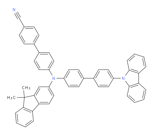 4'-((4'-(9H-carbazol-9-yl)-[1,1'-biphenyl]-4-yl)(9,9-dimethyl-9H-fluoren-2-yl)amino)-[1,1'-biphenyl]-4-carbonitrile