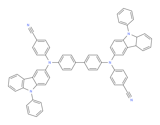 4-((4'-((4-cyanophenyl)(9-phenyl-9,9a-dihydro-4aH-carbazol-6-yl)amino)-[1,1'-biphenyl]-4-yl)(9-phenyl-9H-carbazol-3-yl)amino)benzonitrile